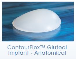 Anatomical shaped silicone  butt implant