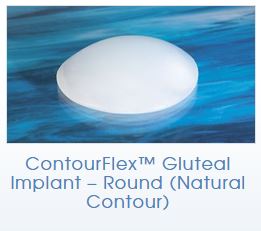Round Natural Contour shaped  silicone butt implant